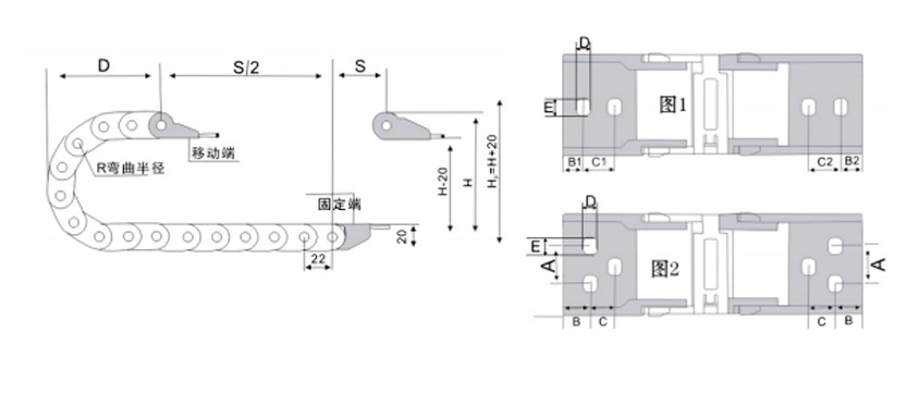 15系列便捷型拖链参数